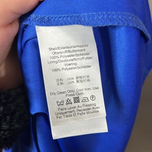 357 - DKNY NWOT Blue Long Sleeve Dress, Size 10 - Picture 5 of 6